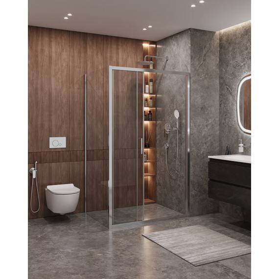 Душевое ограждение Cezares 120x90 см MOLVENO-AHF-31-120/90-C-CR-IV, хром/прозрачное - фото 2