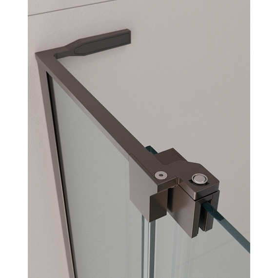 Душевое ограждение Cezares 90x100 см SLIDER-AH-2-90/100-100/110-C-GM, оружейная сталь/прозрачное - фото 3