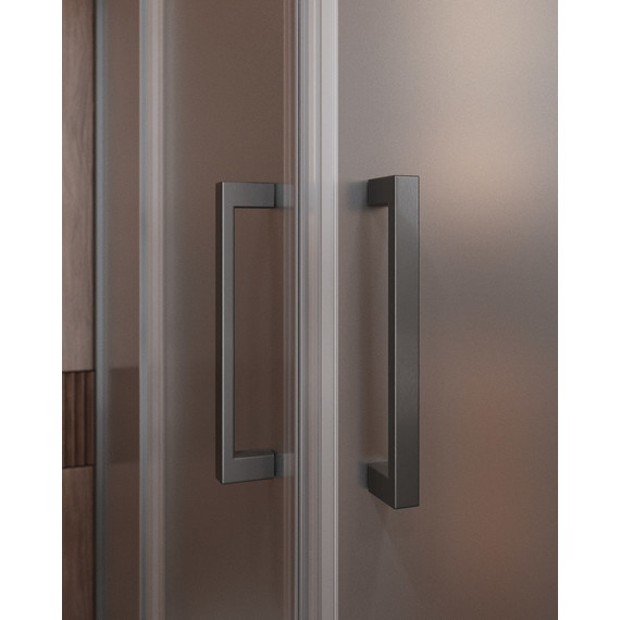 Душевое ограждение Cezares 110x110 см MOLVENO-A-22-90+20-P-GM, оружейная сталь/матовое - фото 3