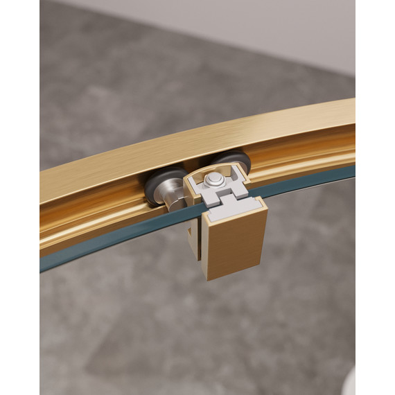 Душевое ограждение Cezares 120x90 см MOLVENO-RH-1-120/90-C-BORO-IV, брашированное золото/прозрачное - фото 4