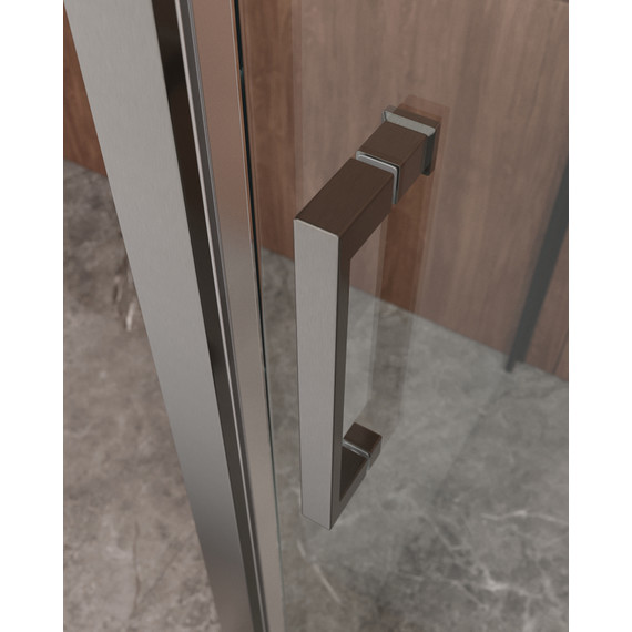 Душевое ограждение Cezares 150x90 см MOLVENO-AH-11-150/90-C-GM-IV, оружейная сталь/прозрачное - фото 3