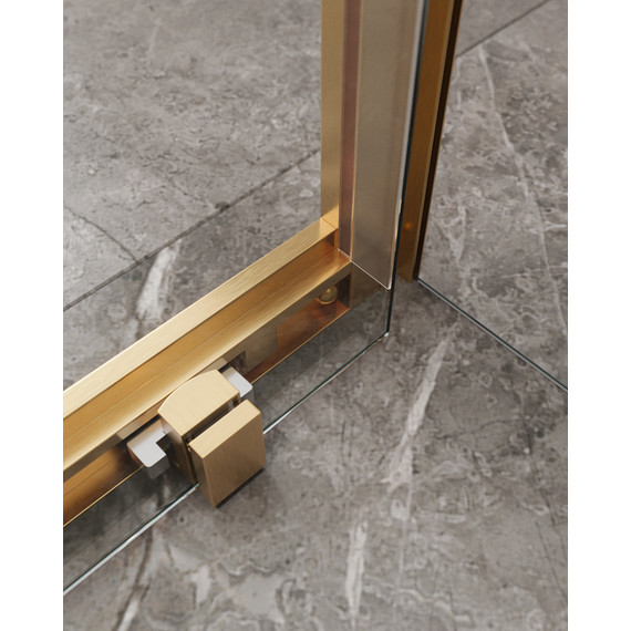 Душевое ограждение Cezares 120x90 см MOLVENO-AH-11-120/90-C-BORO-IV, брашированное золото/прозрачное - фото 5