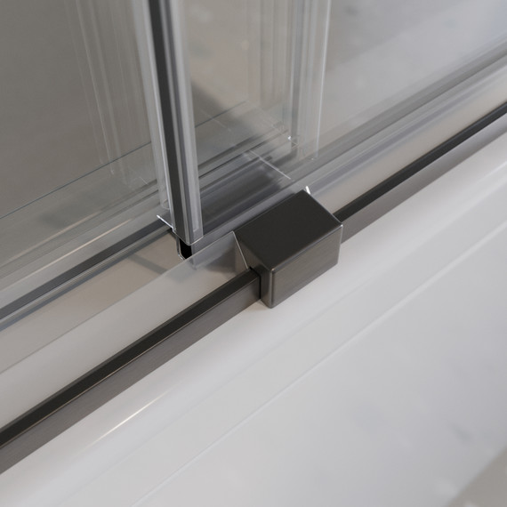 Шторка для ванны Cezares 180 см TANDEM-SOFT-VF-2-180/145-C-GM-IV, оружейная сталь/прозрачное - фото 6