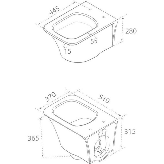 Унитаз подвесной безободковый Boheme Mirage 965-W - фото 5
