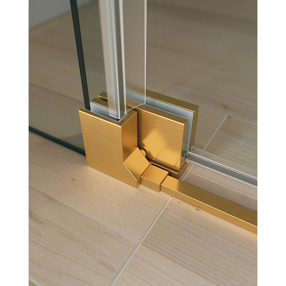 Душевая дверь Cezares 90 см SLIDER-B-1-90/100-C-BORO, брашированное золото/прозрачное - фото, картинка 3 Душевая дверь Cezares 90 см SLIDER-B-1-90/100-C-BORO, брашированное золото/прозрачное - фото 3