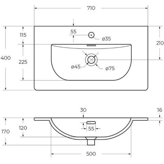 Тумба подвесная с раковиной BelBagno 70 см MARINO-CER-MINI-700-2C-SO-RR-P, rovere rustico - фото, картинка 4 Тумба подвесная с раковиной BelBagno 70 см MARINO-CER-MINI-700-2C-SO-RR-P, rovere rustico - фото 4