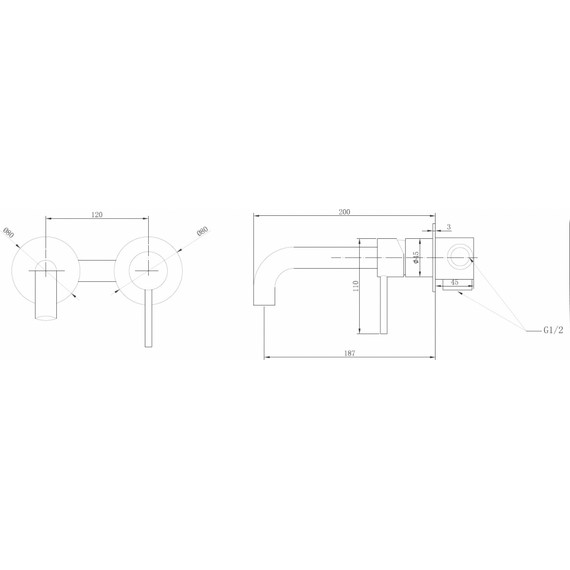 Смеситель для раковины настенный ABBER Wasser Kreis AF8112NG (со скрытой частью), никель, Цвет производителя: никель - фото 3