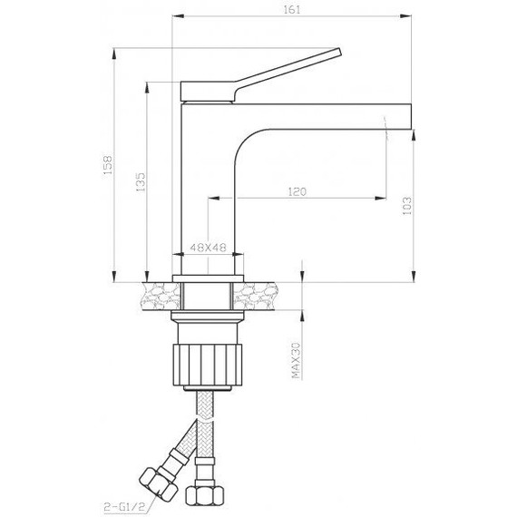 Смеситель для раковины BelBagno ALBANO-LVM-CRM-W0 - фото 3
