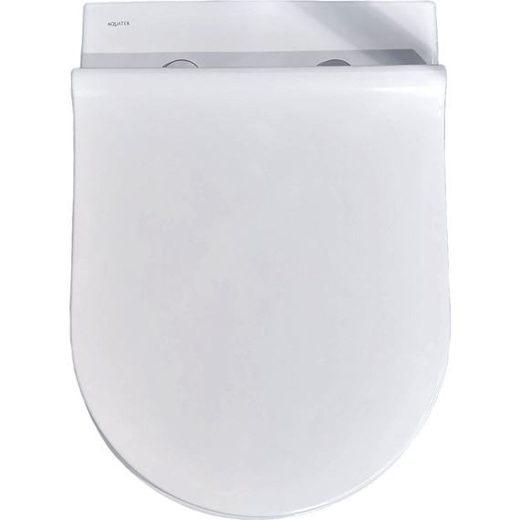 Унитаз подвесной безободковый Aquatek Поларис AQ0700-01 с тонкой крышкой микролифт - фото 3