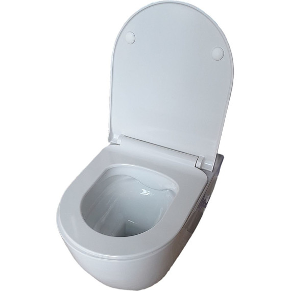 Унитаз подвесной безободковый Aquatek Поларис AQ0700-01 с тонкой крышкой микролифт - фото 6