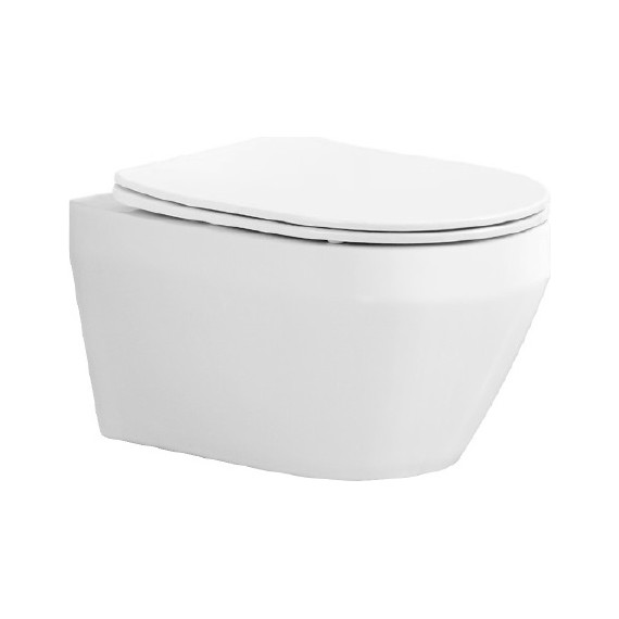 Унитаз подвесной безободковый Aquatek Лея AQ1199T-00 с крышкой микролифт (система смыва Торнадо) - фото 2