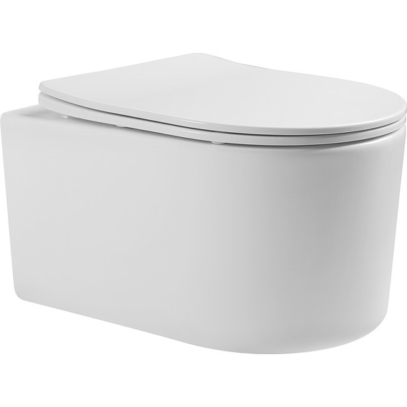 Унитаз подвесной безободковый Aquatek Мия AQ2004T-00 с крышкой микролифт (система смыва Торнадо) - фото 2