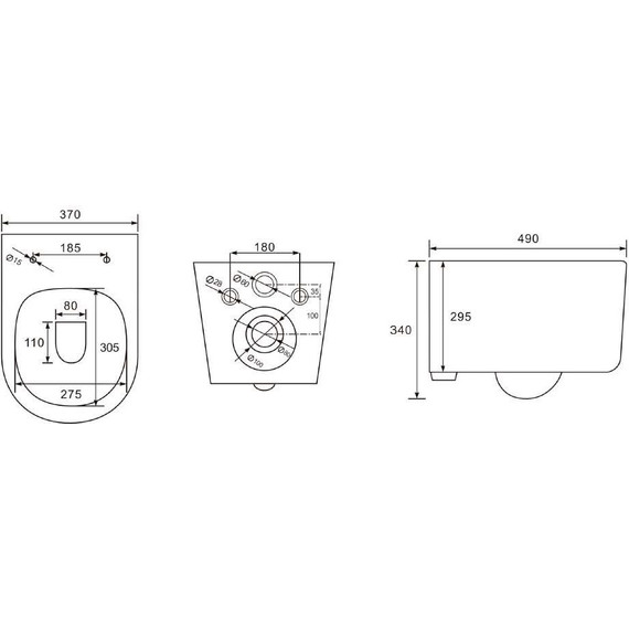Унитаз подвесной безободковый Aquatek Мия AQ2004T-00 с крышкой микролифт (система смыва Торнадо) - фото 10