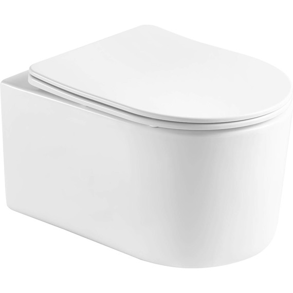 Унитаз подвесной безободковый Aquatek Мия AQ2004T-00 с крышкой микролифт (система смыва Торнадо) - фото 3