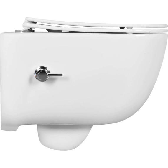 Унитаз-биде подвесной безободковый Aquatek Дива AQ2012B-00 с крышкой микролифт - фото 5