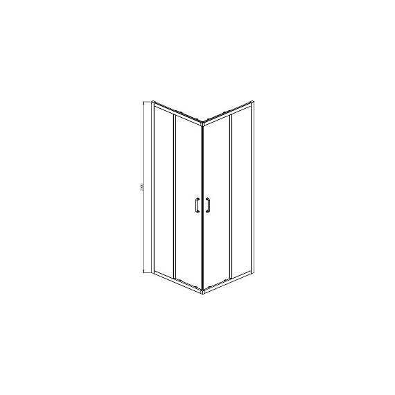 Душевое ограждение Aquatek 80x80 см AQ ARI KV 08020BL, чёрный/прозрачное - фото 6