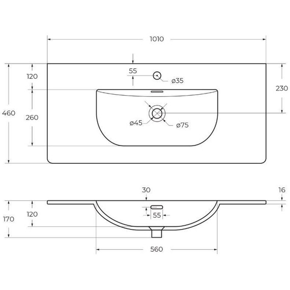 Тумба подвесная с раковиной BelBagno 100 см MARINO-CER-N-1000-2C-SO-RNG-P, rovere nature grigio - фото 4