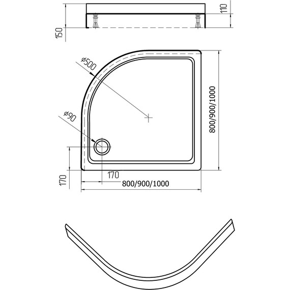 Поддон акриловый Aquatek 80x80 см DPA-0000007 - фото 6