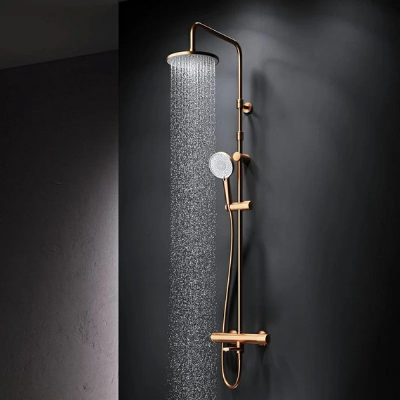 Душевая стойка с термостатом Am.Pm X-Joy F0785A544, розовое золото, Цвет производителя: розовое золото - фото 2