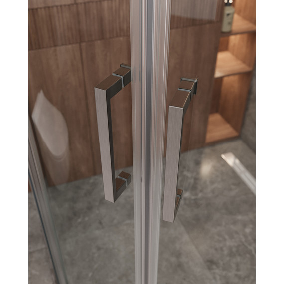 Душевое ограждение Cezares 120x90 см MOLVENO-RH-2-120/90-C-GM-IV, оружейная сталь/прозрачное - фото 3