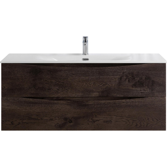 Тумба подвесная с раковиной BelBagno 120 см MARINO-CER-N-1200-2C-SO-RNG-P, rovere nature grigio - фото 