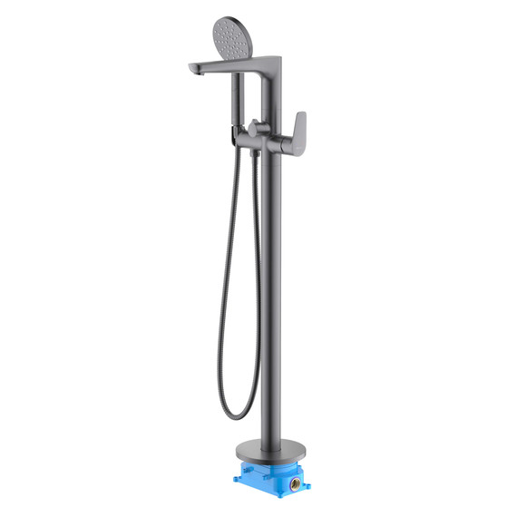 Смеситель для ванны Aquatek Бетта AQ1145BGM (со скрытой частью) чёрный хром шлифованный, Цвет производителя: чёрный хром шлифованный - фото 