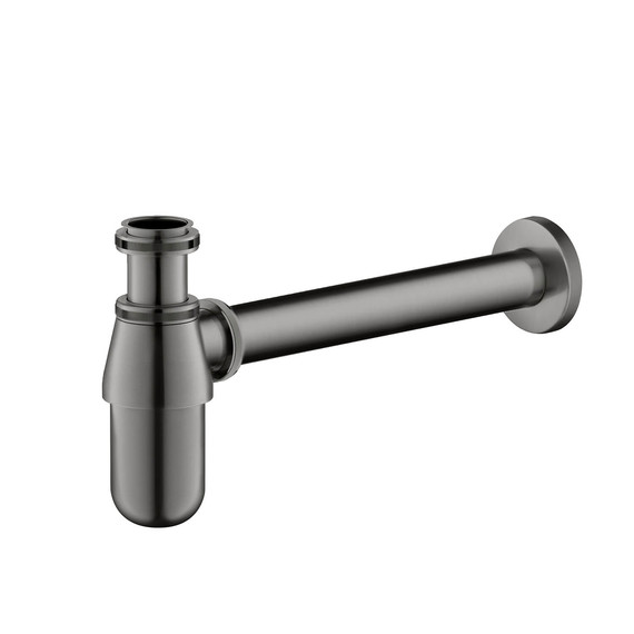 Сифон для умывальника Aquatek AQ6014BGM, чёрный хром шлифованный - фото 