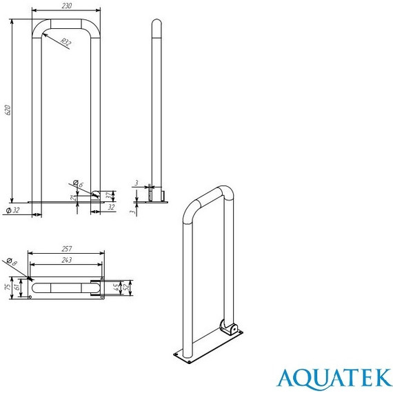 Поручень для ванны Aquatek POR-0000003 - фото 9