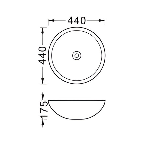 Раковина-чаша Aquatek 44 см AQ5354-MB, чёрный матовый - фото, картинка 3 Раковина-чаша Aquatek 44 см AQ5354-MB, чёрный матовый - фото 3