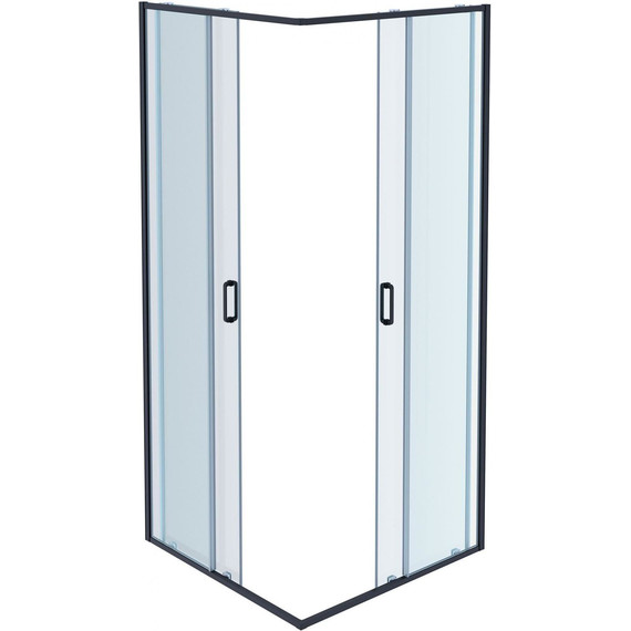 Душевое ограждение Aquatek 80x80 см AQ ARI KV 08020BL, чёрный/прозрачное - фото 2