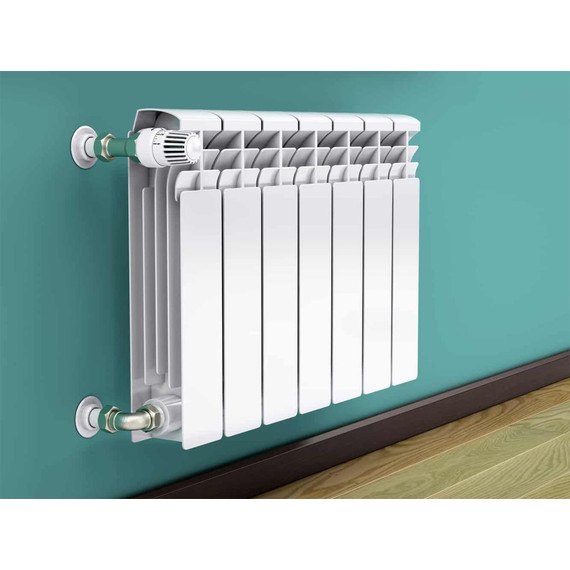 Радиатор Azario BM350/100/8 640х400 мм (8 секций) белый - фото 3