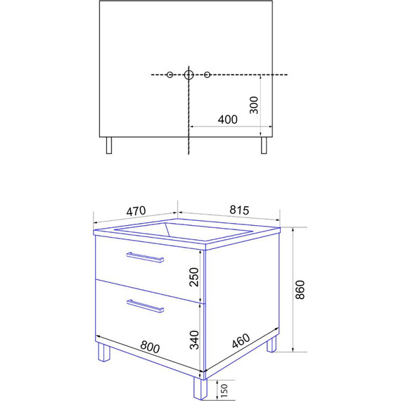 Тумба напольная с раковиной Azario Ника 80H 80 см CS00091370 - фото 8