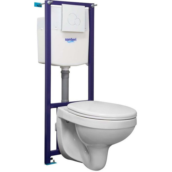 Инсталляция с подвесным унитазом Santeri Альфа 1.3815.9.S00.00B.2 (крышка дюропласт) - фото 