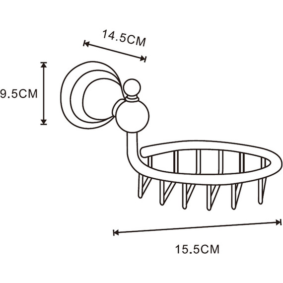 Мыльница Azario Elvia AZ-91109Q, цвет бронза - фото 2