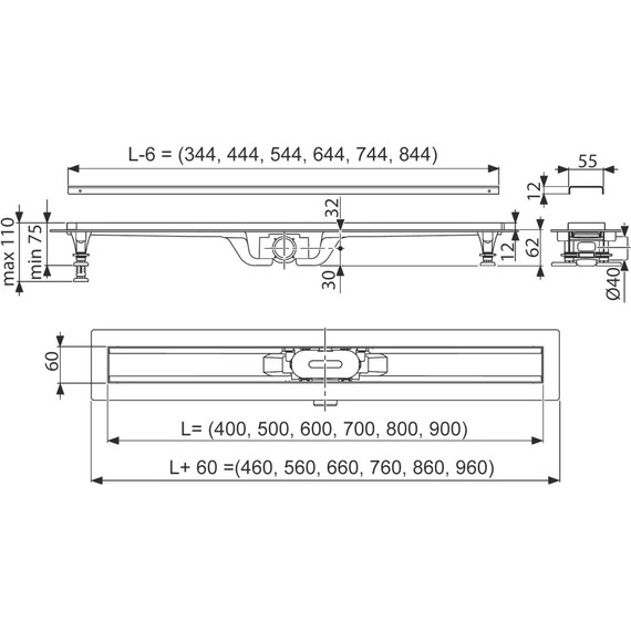 Трап Azario AZCP11-90 см Cube - фото 6
