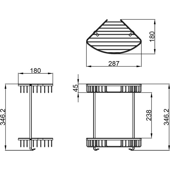 Полка угловая Azario AZ-814-2 - фото 2