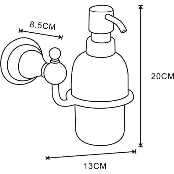 Дозатор для жидкого мыла Azario Elvia AZ-91112Q, цвет бронза - фото 2