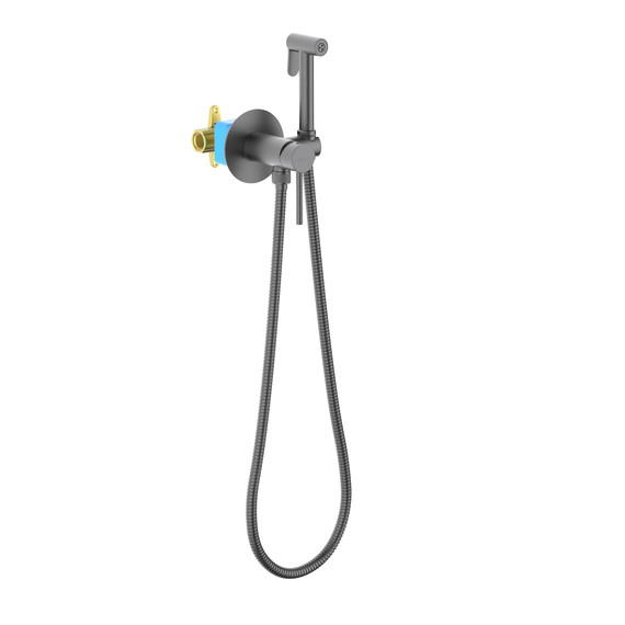 Набор для гигиенического душа Aquatek Европа AQ1021BGM (со скрытой частью) чёрный хром шлифованный - фото 