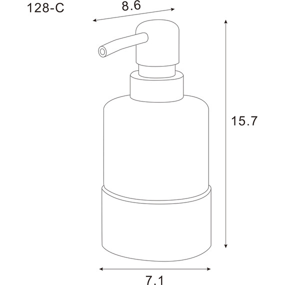 Дозатор для жидкого мыла Azario Nessy AZ-128-C - фото 2
