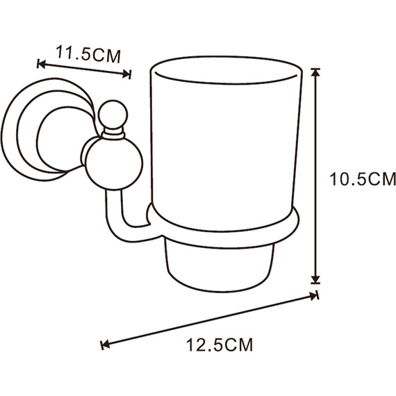 Стакан для зубных щеток Azario Elvia AZ-91106Q, цвет бронза - фото 2