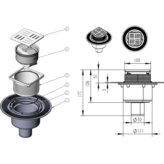 Сливной трап Azario 10 см AZZ15100 - фото 4