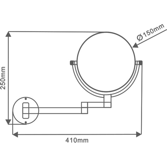 Зеркало косметическое настенное Azario Altre AZ-211-6 - фото 2