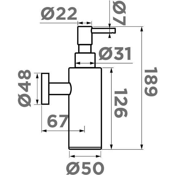 Дозатор для жидкого мыла Omoikiri OM-07 GB 4995090, цвет графит - фото 2