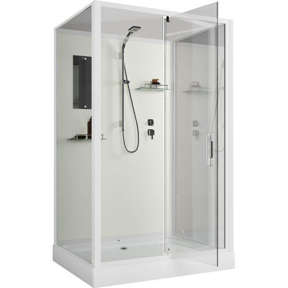 Душевая кабина Niagara Standart 120x90 см ST120/90/15Q/BK, белый/прозрачное - фото 7