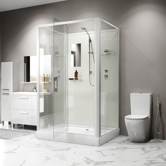 Душевая кабина Niagara Standart 120x90 см ST120/90/15Q/BK, белый/прозрачное - фото 2