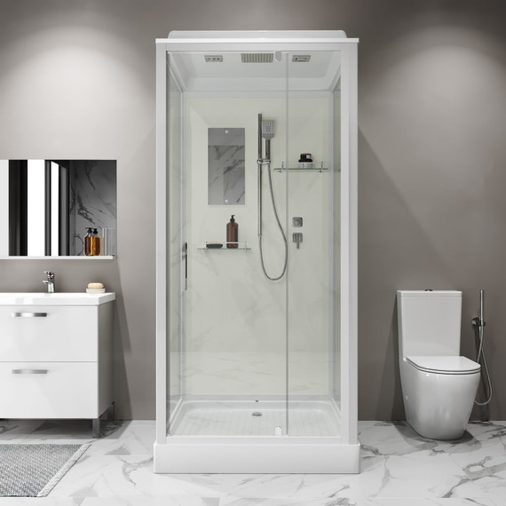 Душевая кабина Niagara Standart 80x80 см ST80/15Q, белый/прозрачное - фото 3