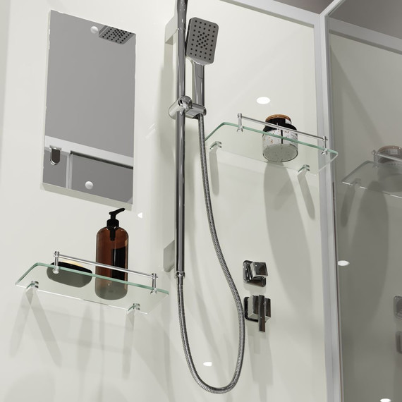 Душевая кабина Niagara Standart 80x80 см ST80/15Q/BK, белый/прозрачное - фото 6