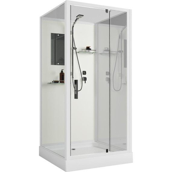 Душевая кабина Niagara Standart 90x90 см ST90/15Q/BK, белый/прозрачное - фото 8