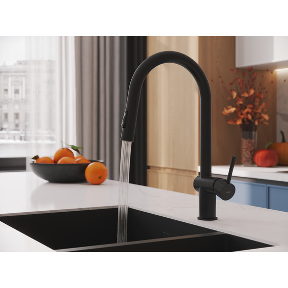 Смеситель для кухни Cersanit Brasko A68225, чёрный - фото 11