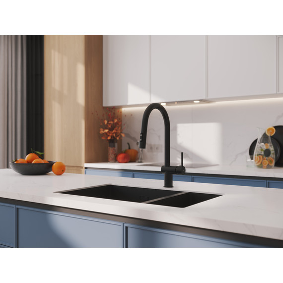 Смеситель для кухни Cersanit Brasko A68225, чёрный - фото 12